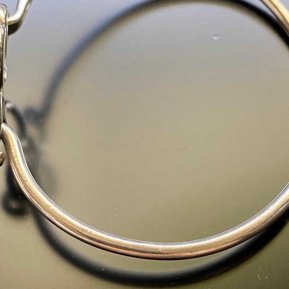 Vintage Mexico 925 Silver Flower Bracelet w/Black Crystal - Picture 6 of 10